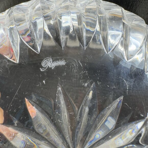 ROGASKA Clear Crystal Glass Bowl Dish Container Heavy Etched 8inch Serving Bowl - Picture 5 of 12